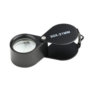 Pocket Jewelry Loupe 30x21mm Foldable Jewelers Eye Magnifying