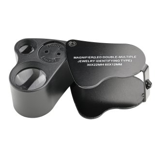 Foldable 30X 60X Illuminated Jewelers Eye Loupe Magnifier